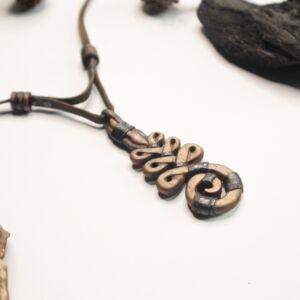 Driftwood Nirvana Symbol Pendant Necklace