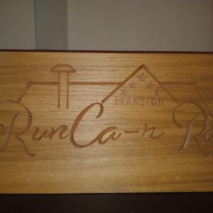 Customising Wooden Nameplate Sign