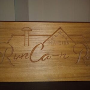 Customising Wooden Nameplate Sign