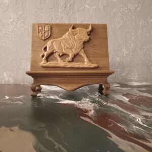 Majestic Bull Heritage Wood Carving