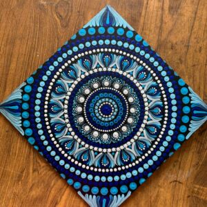 Deep Blue Calm Mandela Art