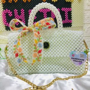 Floral Grace Pearl Handbag