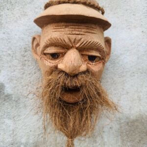 Handcrafted Coconut Husk Cultural Face Art