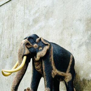 Royal Guardian Elephant Wooden Sculpture