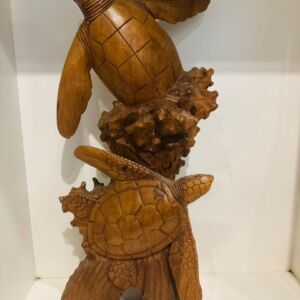 Wooden Sea Turtle Sculpture