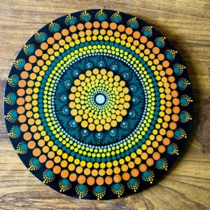 Spring tones mandala art